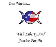 Patriotic Triple Moon, American Flag Wiccan Triple Moon
